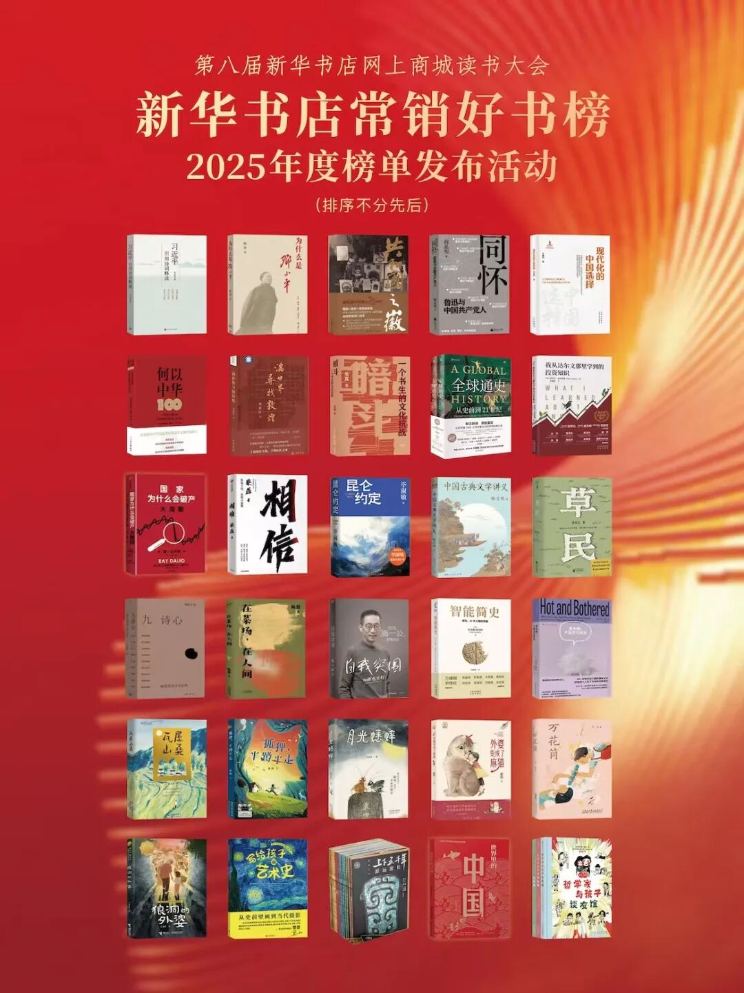 2025年度“新华书店常销好书榜”入围书单。主办方供图