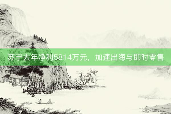 苏宁去年净利5814万元，加速出海与即时零售