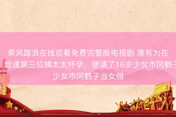 乘风踏浪在线观看免费完整版电视剧 康有为在日本时，恰逢第三位姨太太怀孕，便请了16岁少女市冈鹤子当女佣