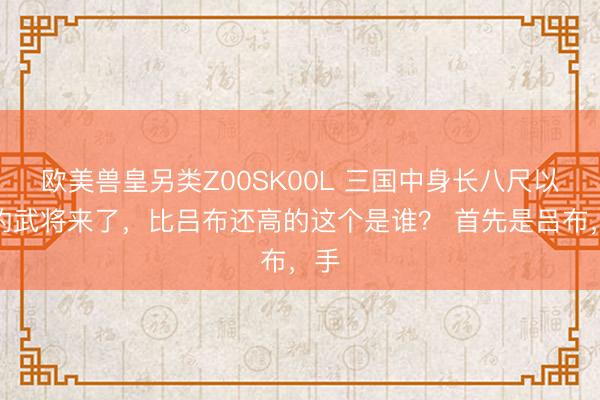 欧美兽皇另类Z00SK00L 三国中身长八尺以上的武将来了，比吕布还高的这个是谁？ 首先是吕布，手