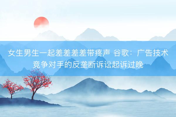 女生男生一起差差差差带疼声 谷歌：广告技术竞争对手的反垄断诉讼起诉过晚