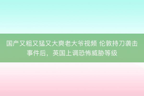 国产又粗又猛又大爽老大爷视频 伦敦持刀袭击事件后，英国上调恐怖威胁等级