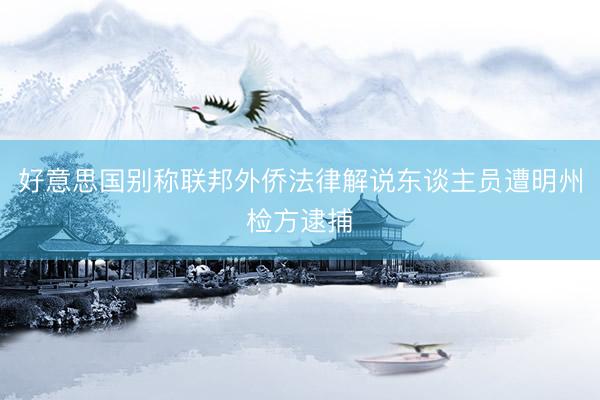 好意思国别称联邦外侨法律解说东谈主员遭明州检方逮捕