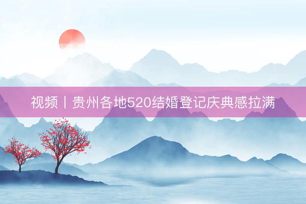 视频丨贵州各地520结婚登记庆典感拉满