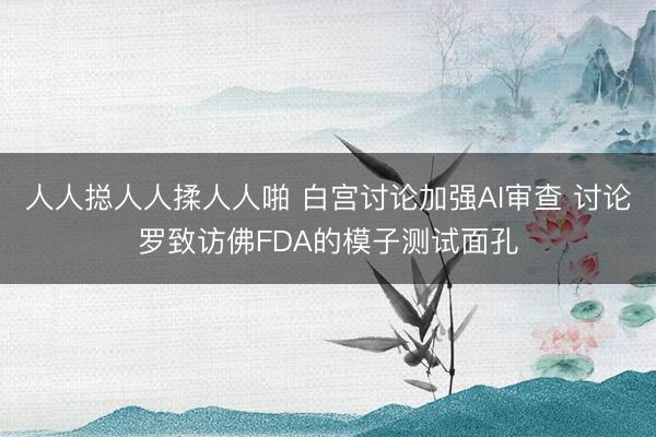人人搃人人揉人人啪 白宫讨论加强AI审查 讨论罗致访佛FDA的模子测试面孔