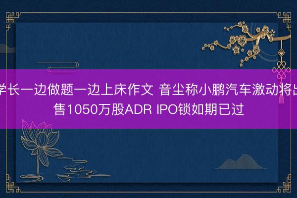 学长一边做题一边上床作文 音尘称小鹏汽车激动将出售1050万股ADR IPO锁如期已过