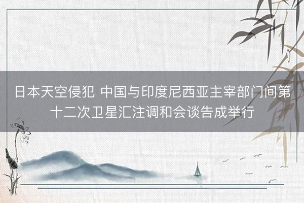 日本天空侵犯 中国与印度尼西亚主宰部门间第十二次卫星汇注调和会谈告成举行